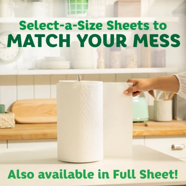 Bounty Select-a-Size Paper Towels, 6 Triple Rolls, White - Image 7